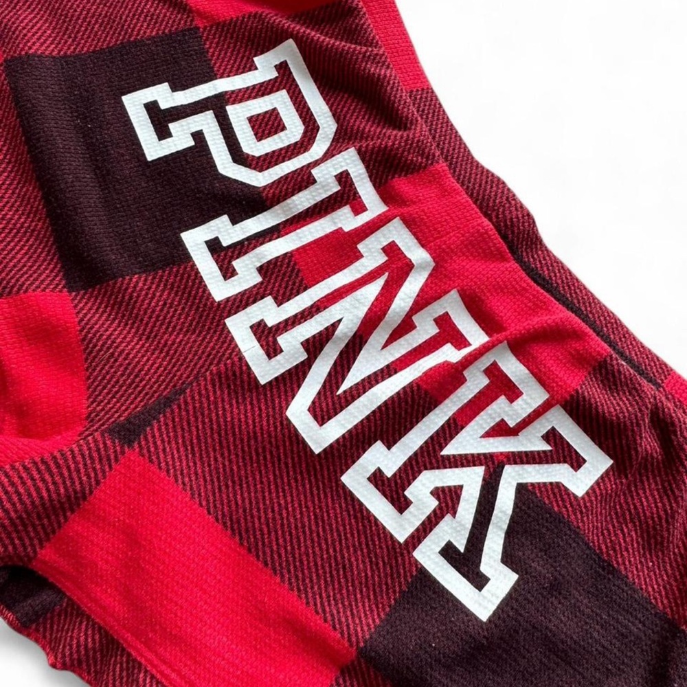 PINK Victoria's Secret Red and Black Checkered Shorts - Picture 2 of 7
